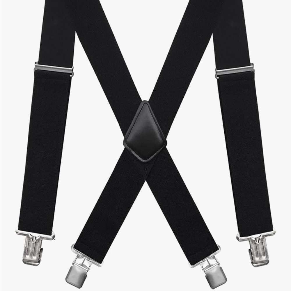 Black Adjustable Suspenders